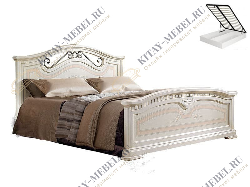 Кровать 2-х спальная (1,6 м) с двумя спинками с подъемным механизмом Анна
