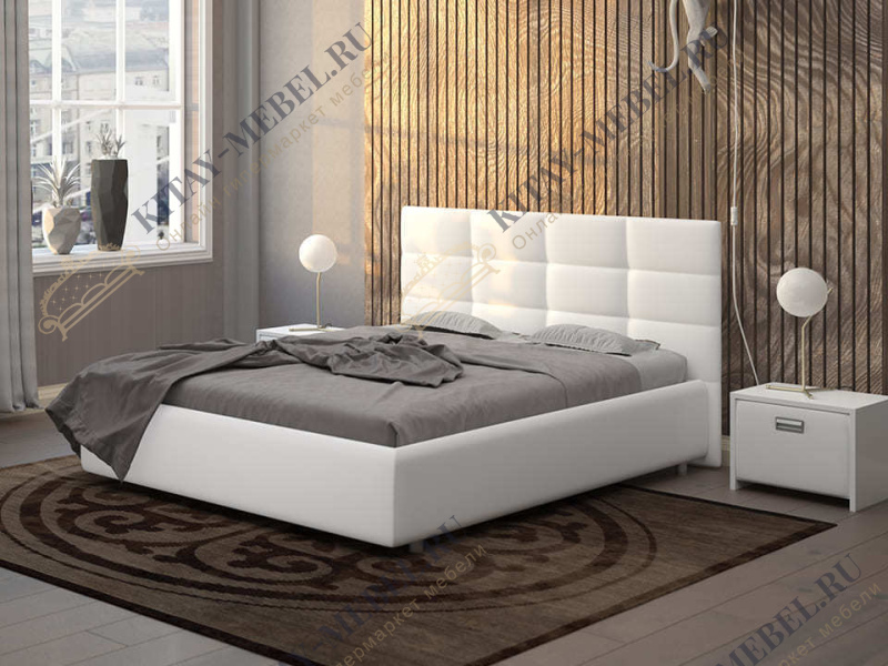 Кровать Veda 8 — 80х190 см Экокожа (Белый)