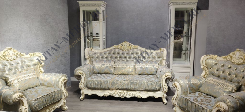 Мягкая мебель Валенсия 1 (беж/берюза, ткань Турция)