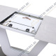 Керамический стол обеденный трансформер Oasis 160-210 (белый сатин/серый)