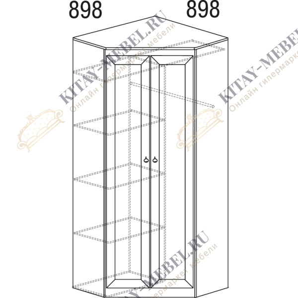 Шкаф угловой 606 Инна (денвер светлый)