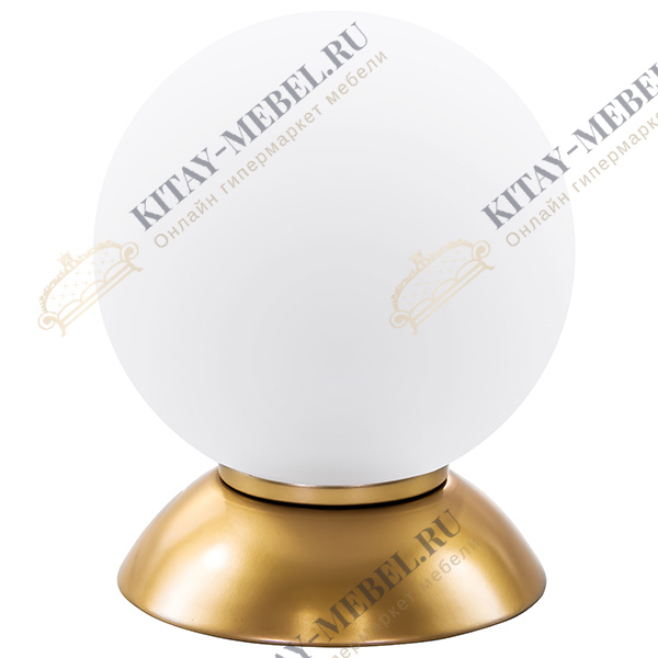 813912*** (MT5092-1JS)  Настольная лампа GLOBO 1х40W  E14 gold/white (в комплекте)