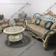 Набор мягкой мебели Королевский 3+1+1 (ткань №4, декор — золото)