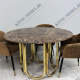 Стол обеденный Лори F-1386-1.1, коричневый мрамор (122х122х76см)