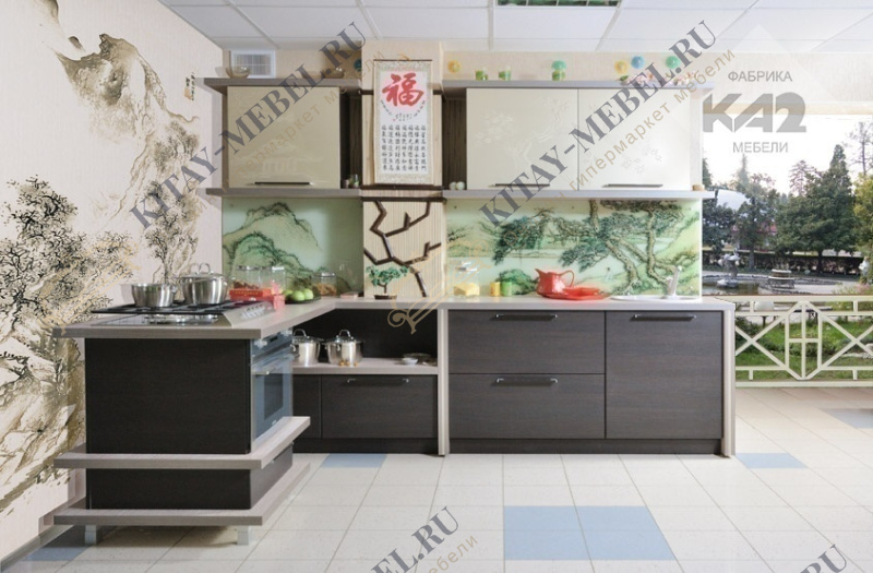 Кухня Сакура, прямая, акриловые фасады, МДФ, размер 3000 мм, столешница в комплекте