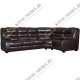 Угловой четырёхместный раскладной диван — Манчестер 1, кожа/группа 140, коричневый, механизм седафлекс