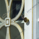Односпальная кровать Элеганца — 90х200 см, (белый/золото), мягкая спинка, МДФ