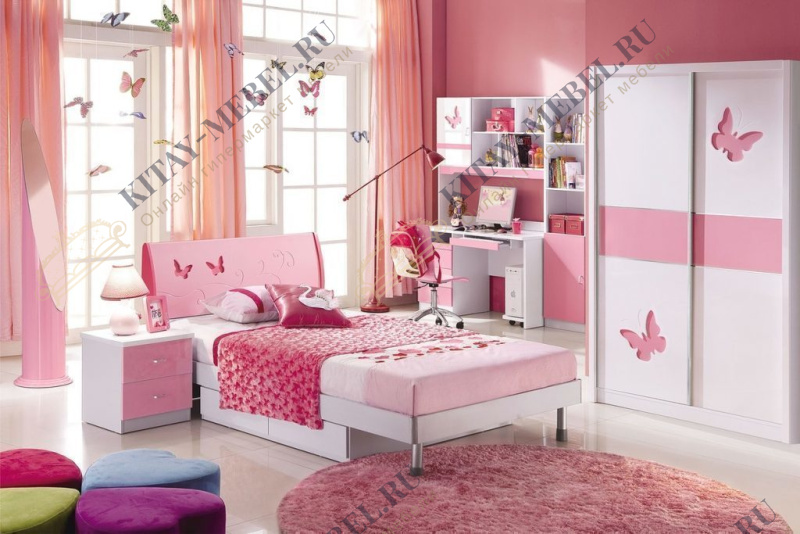 Спальня Piccola MK-4619-PI, розовый комплект для девочки