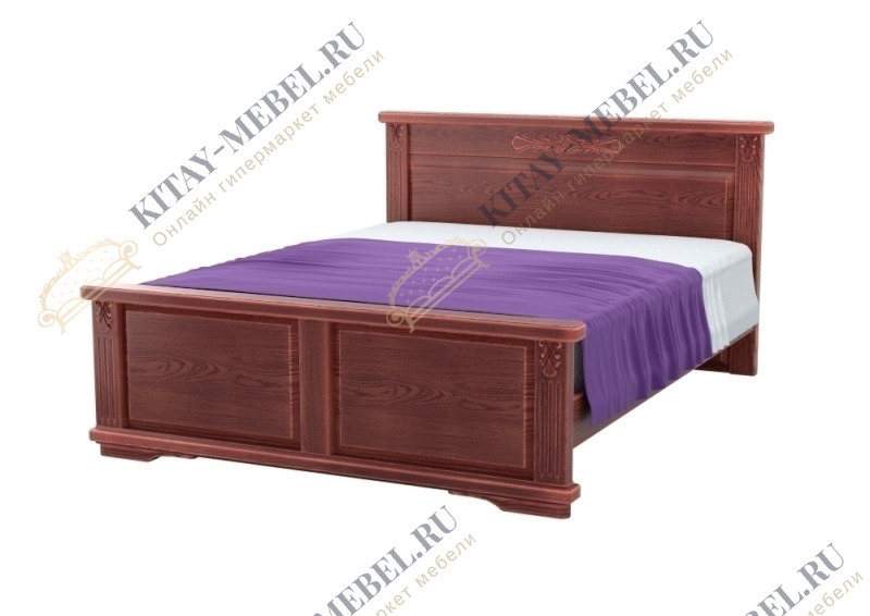 Кровать двуспальная Палермо (бук) 180х200, массив, МДФ