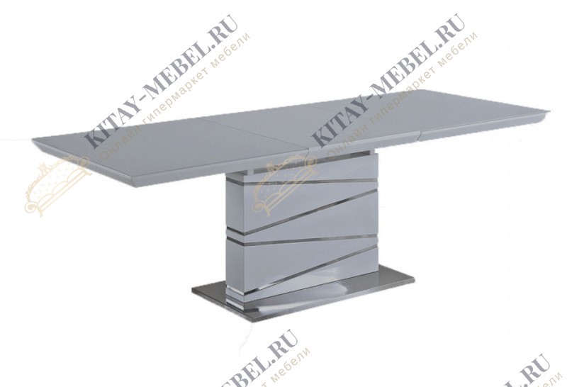 Лаковый стол обеденный трансформер Element (серый)